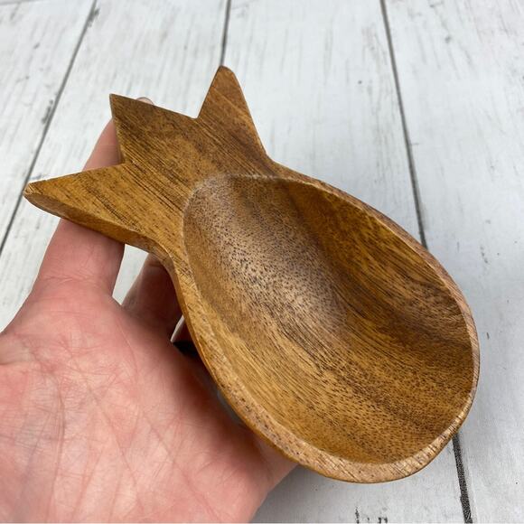 VTG MCM Mid Century Modern Monkey Pod Wood Pineapple Bowls Boho - Picture 8 of 9